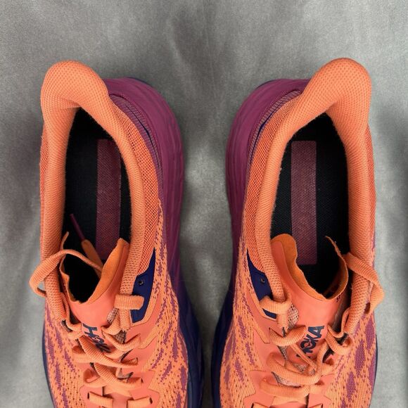 Hoka Speedgoat 5 Trail Running Shoes Women’s 9 B Fuchsia Pink Camellia Orange - Picture 16 of 17